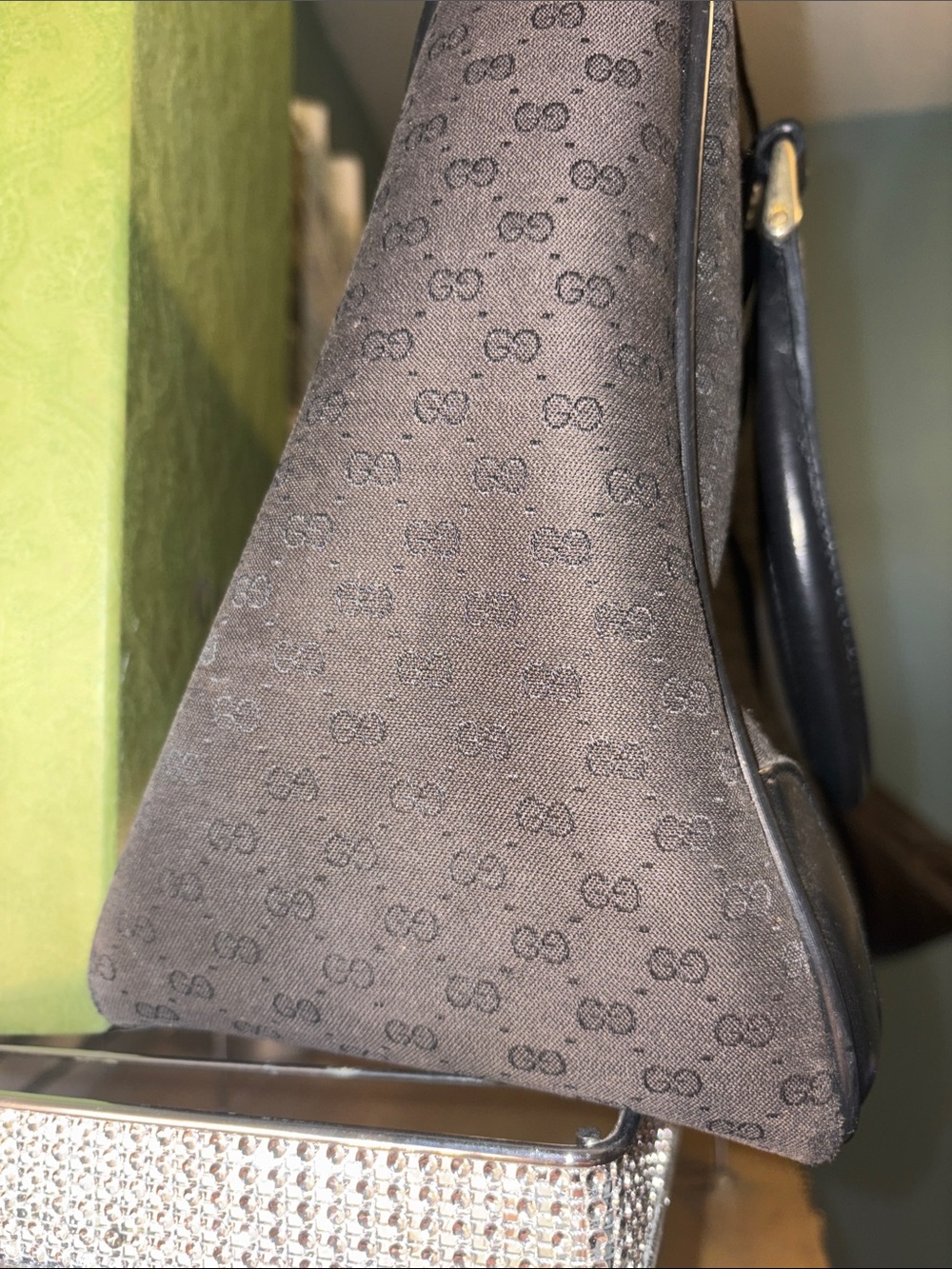 Gucci Black Monogram Canvas vintage purse - Picture 5 of 10
